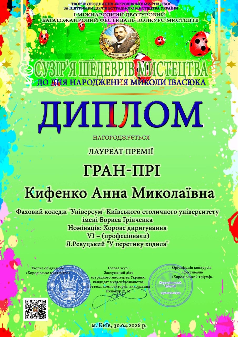Вітаємо Анну Кифенко з перемогою!